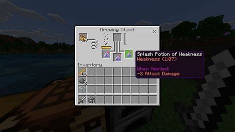 How to make a Splash Potion of Weakness in Minecraft?