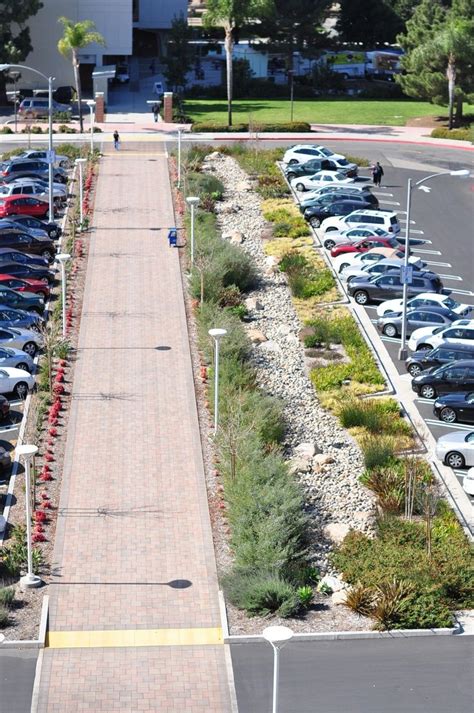 Another angle of the bioswale parking lot created by Lynn Capouya Landscape Architecture ...