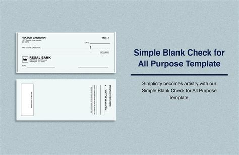 Bank Check Template