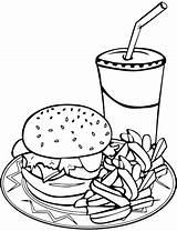 Fast Food Coloring Page  Online Free sketch template