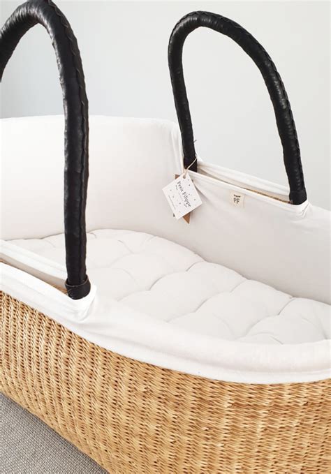 Cotton Moses Basket Liner - Off-White | Moses Baskets | Petit Filippe