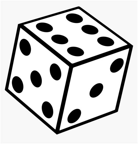 Seconds Black White Clip - Dice Black And White, HD Png Download ...