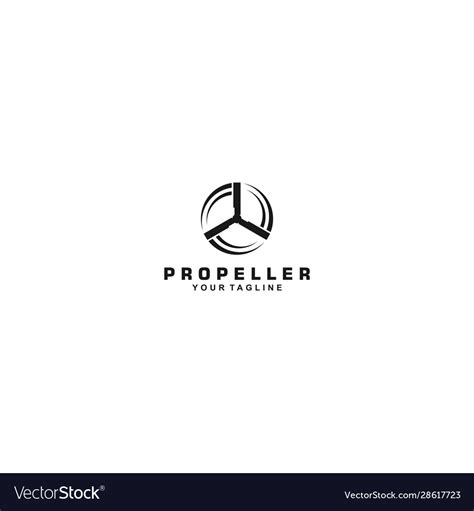 Propeller logo template design idea Royalty Free Vector