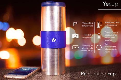 Yecup Smart Cup with Power Bank and Remote Shutter | Gadgetsin