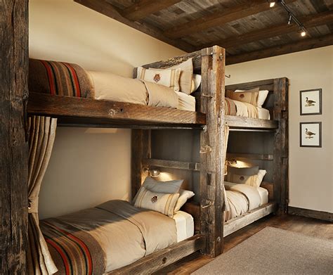 Barn wood bunk beds, rustic bunk beds | Rustic bunk beds, Bunk beds built in, Cabin bunk beds