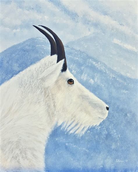 Mountain Goat - Acrylic Painting and Time-Lapse Video - Virily