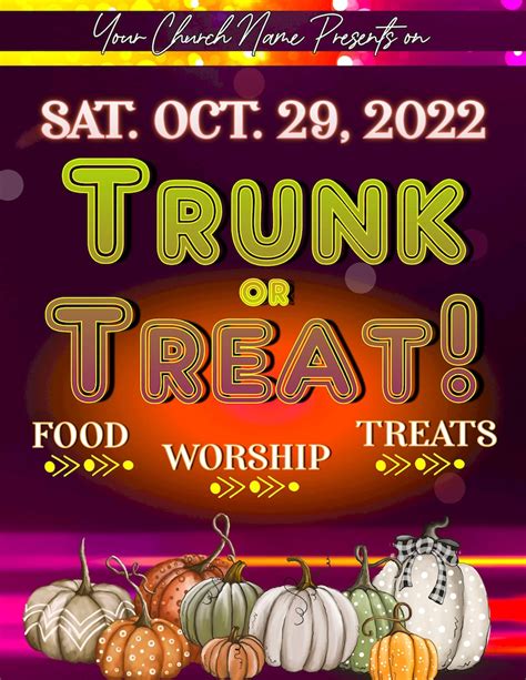 Editable Church Trunk or Treat Flyers Two Corjl Template - Etsy Singapore