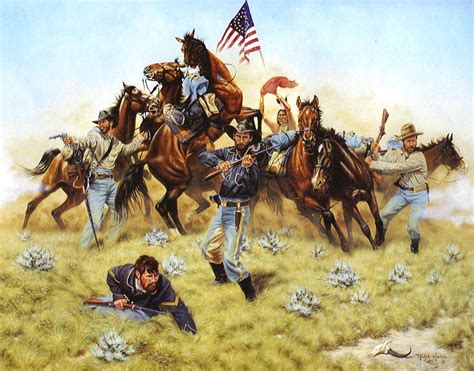 General Custer's Last Stand, Battle of Little Big Horn Western Artwork ...