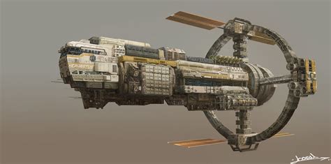 ArtStation - Space mining cargo ship, subin kim | Space ship concept art, Concept vehicles sci ...