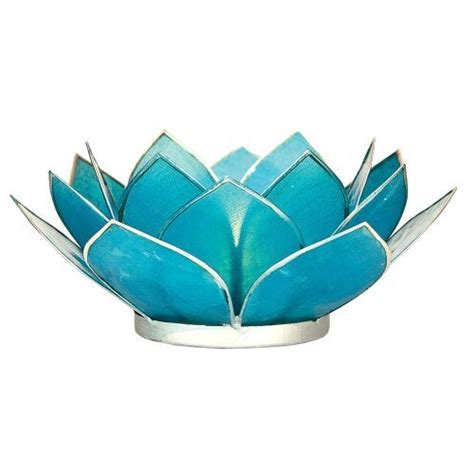 Our White White & Gold Nani Medium Capiz Lotus Candle Holder will embellish your world. Qual ...