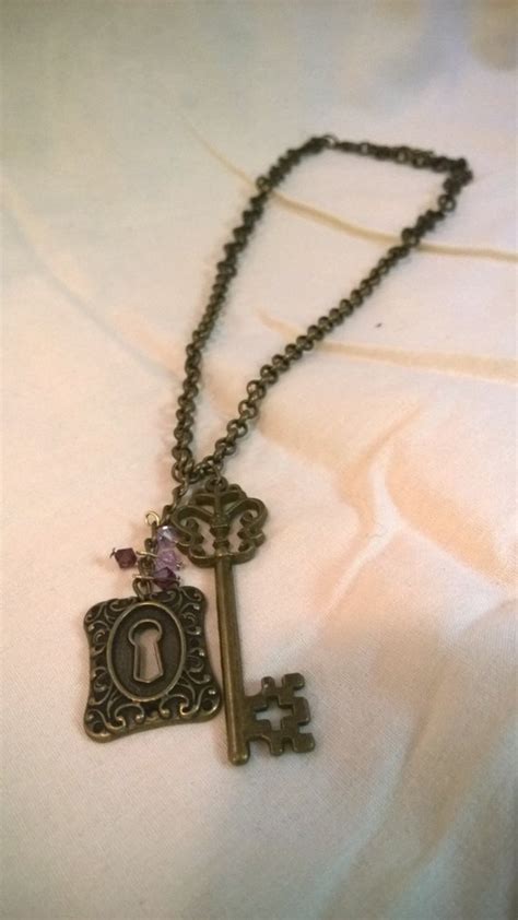 Old Fashioned Key and Lock Necklace