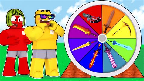 SPIN the WHEEL of WEAPONS in Roblox Bedwars! - YouTube