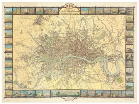 Historic Map of London in 1851 by Oxford Cartographers | Maps.com.com