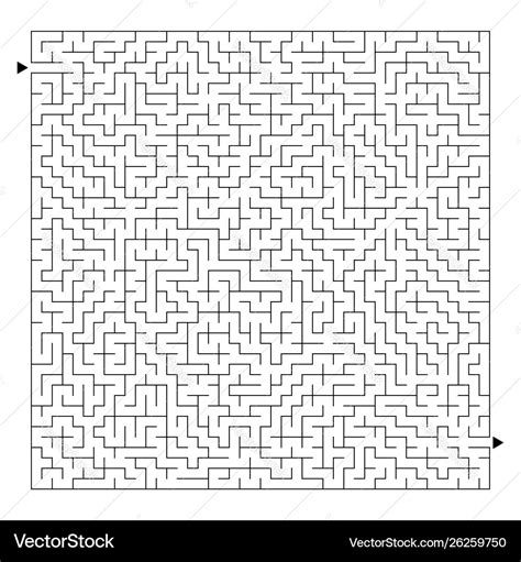 Difficult square maze game for kids puzzle Vector Image