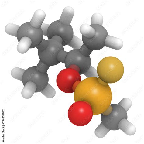 Soman nerve agent, molecular model. Soman is a chemical weapon ...