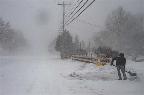 A winter storm piles snow and creates blizzard conditions in the Northeast U.S. : NPR