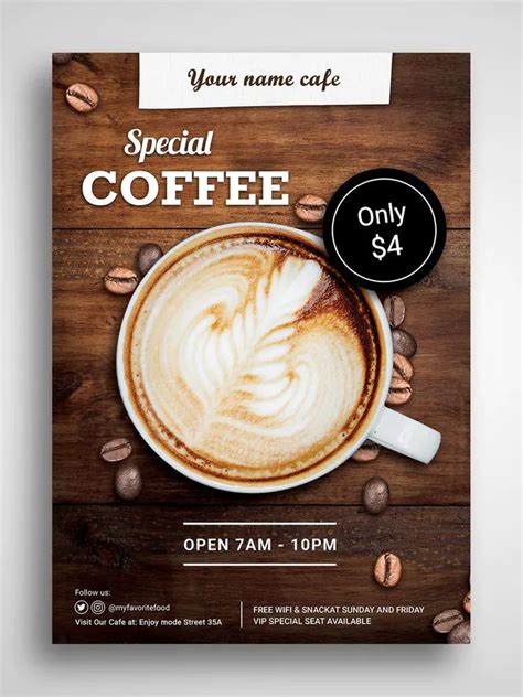 Special Coffee Promo Flyer Template | Coffee advertising, Fancy coffee drinks, Coffee poster design