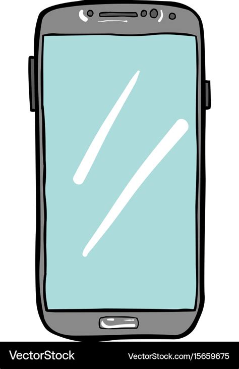 Cartoon image of cellphone icon smartphone Vector Image