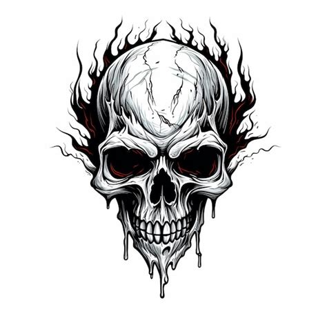 Premium Photo | Biker Skull Tattoo Design