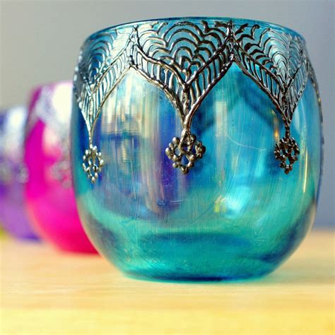 Moroccan hand decorated glass candle holders Morrocan Decor, Moroccan Theme, Moroccan Wedding ...