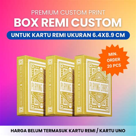 Jual [EXTRA] Box Kartu Remi/Uno Custom | Kotak Playing Card | Art Paper | Premium | Shopee Indonesia