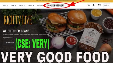 🔴VERY GOOD BUTCHERS (CSE: VERY) PLANT BASED MEATS 📊 - YouTube