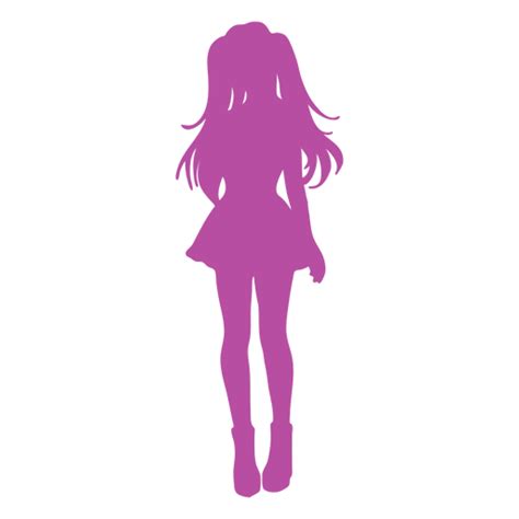 Anime Girl Silhouette Transparent PNG & SVG Vector