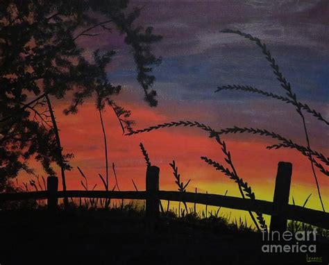 Farm Sunset Painting by Leanne Karlstrom - Fine Art America