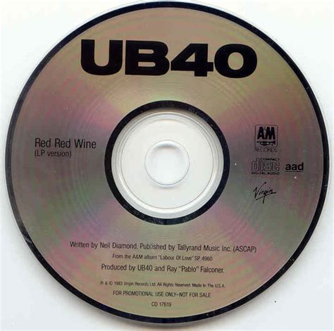 UB40 – Red Red Wine (1988, CD) - Discogs