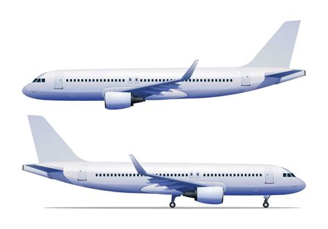 Airplane side view vector illustration isolated on white background ...