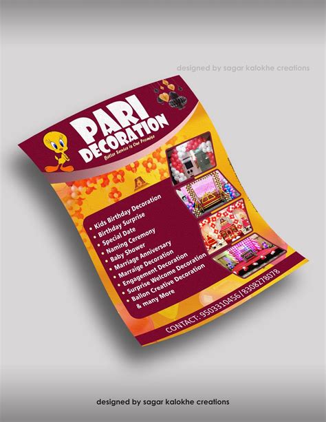 Pamphlet Design for Pari Decoration