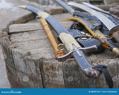 Cossack Weapons, Swords, Swords Stock Photo - Image of iron, gray: 88900196