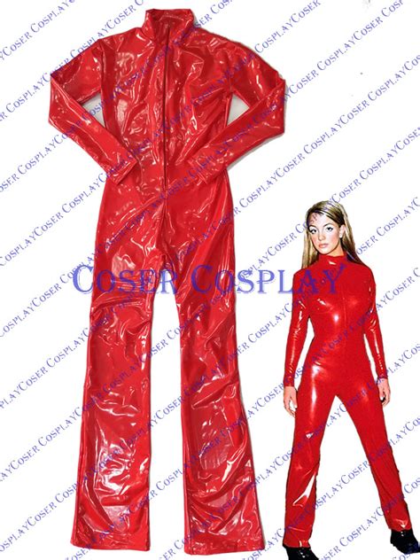 2019 Britney Spears PVC Catsuit Red Sexy Party 0527 | cosercosplay.com