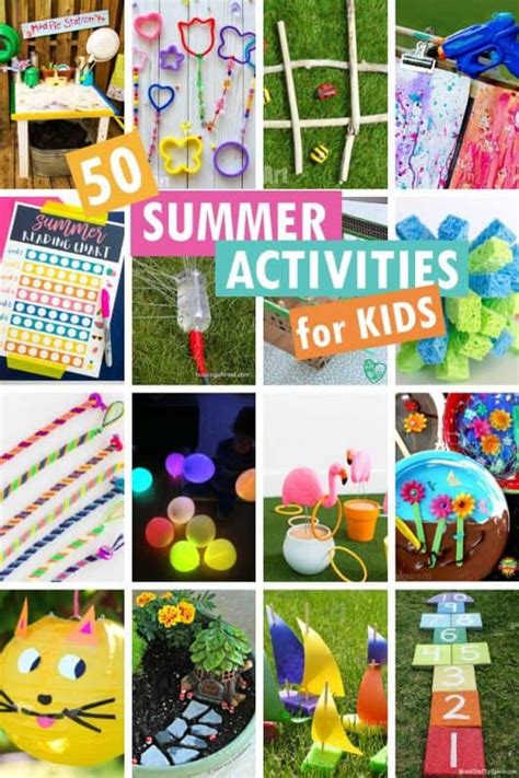 50 SUMMER ACTIVITIES FOR KIDS --DIY sprinklers, crafts, activities.