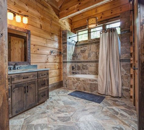 10 Rustic Bathroom Ideas that Will Add Natural Beauty to Your Home | Rustic cabin bathroom ...