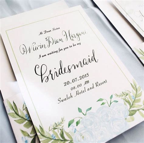 Bridesmaid cards by Meilifluous Calligraphy & Design | Bridestory.com