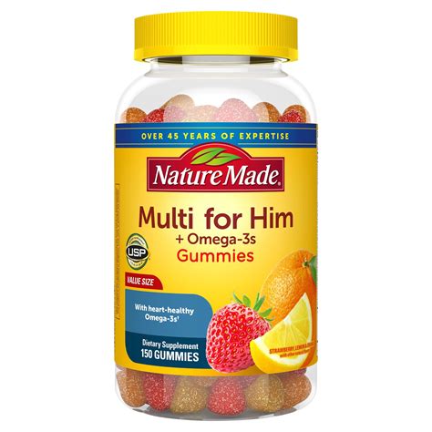 Nature Made Men's Multivitamin + Omega-3 Gummies, 150 Count - Walmart.com