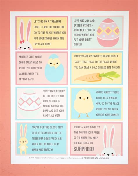 Free Printable Easter Egg Hunt Riddles - Free Printable