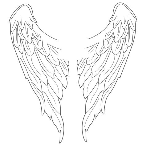 Easy Angel Wings Drawing at GetDrawings | Free download