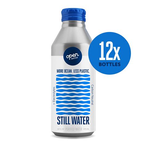 Open Water Still Bottled Water With Electrolytes, 16 Oz, Case Of 12 ...