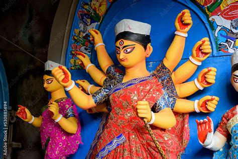 Clay idol of Goddess Devi Durga is in preparation for the upcoming ...