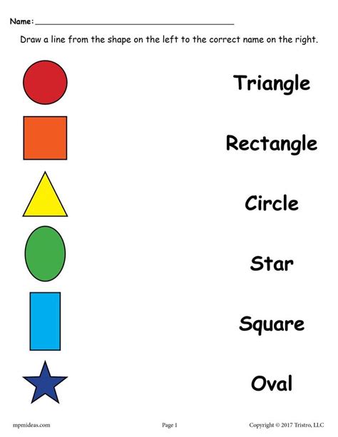 4 Shapes Matching Worksheets! | Shapes worksheet kindergarten, Matching worksheets, Shapes ...