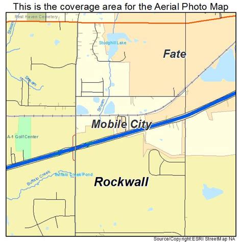 Aerial Photography Map of Mobile City, TX Texas