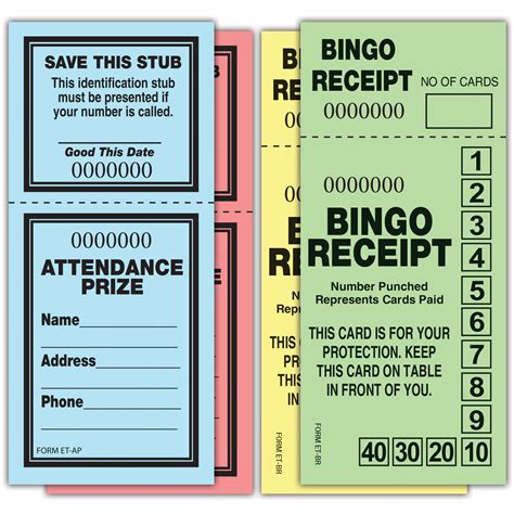 Attendance Prize Tickets & Bingo Receipts – Indiana Ticket Company