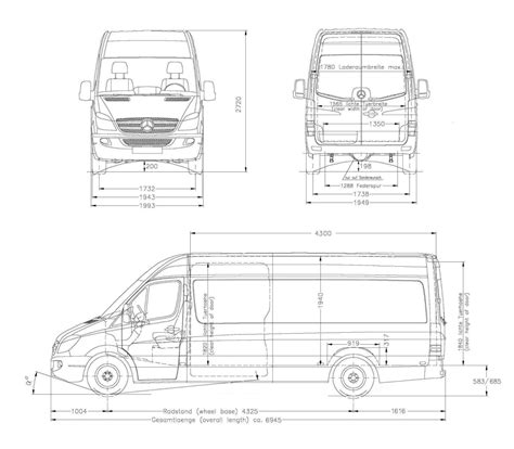 Sprinter Size Diagrams | Sprinter Van Outpost