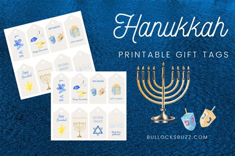 Printable Hanukkah Gift Tags - Bullock's Buzz