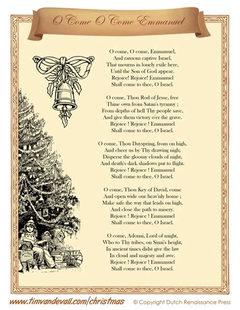 O-Come-O-Come-Emmanuel-Lyrics - Tim's Printables