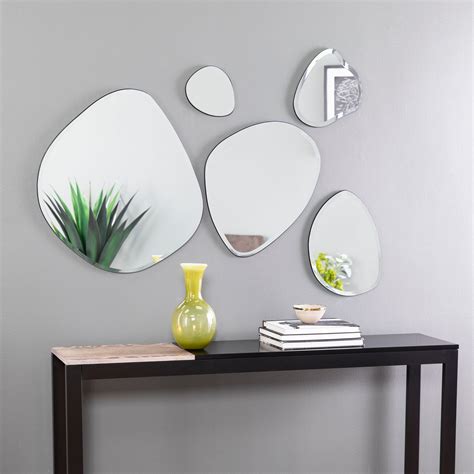 Estelle Glam 5pc Decorative Mirror Set, Pebble Shaped - Walmart.com - Walmart.com