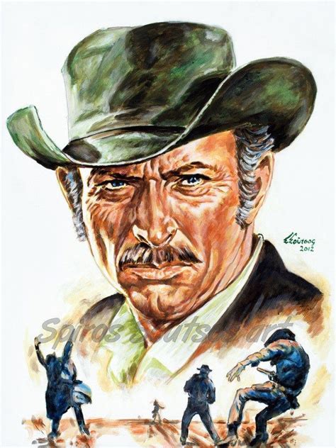 Lee Van Cleef portrait acrylic painting on canvas | movie poster | Lee van cleef, Portrait ...