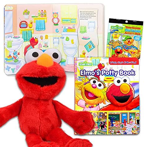 Elmo Potty Time Book and Elmo Plush Bundle - Sesame Street Elmo ...